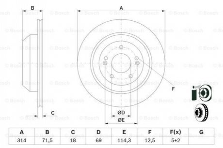 0 986 479 F43 BOSCH ДИСК ТОРМОЗНОЙ ЗАДНИЙ