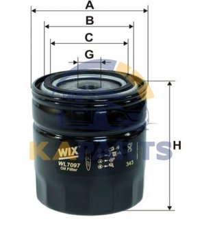 WL7097 WIX FILTERS Фильтр масляный ГАЗ 406 WIX