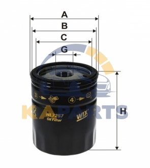 WL7257 WIX FILTERS Фильтр масляный