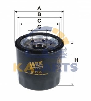 WL7520 WIX FILTERS Фильтр маслянный