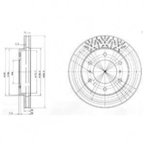 BG3812 Delphi Диск гальмівний MITSIBISHI Pagero "F D=290mm "99-06