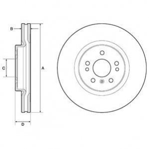 BG9968 Delphi Диск гальмівний MERCEDES ML(W164)/R(W251) "F D=330mm "05>>