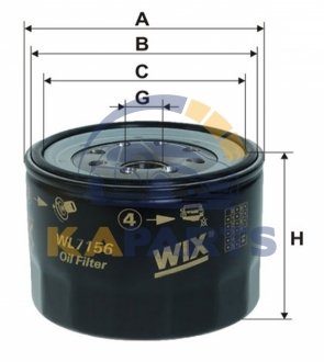 WL7156 WIX FILTERS Фильтр маслянный