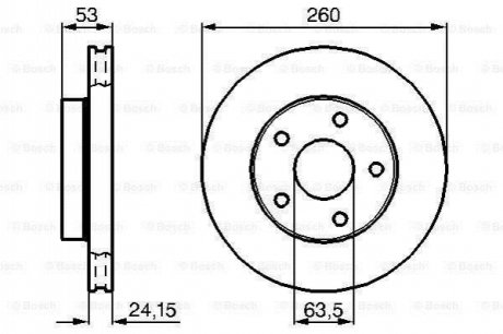 0 986 478 195 BOSCH Гальмівний диск