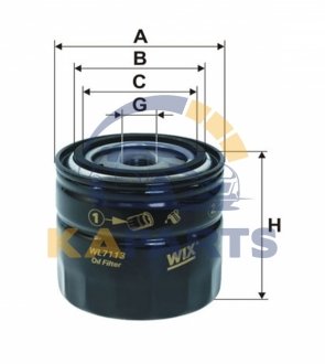 WL7113 WIX FILTERS Фильтр маслянный