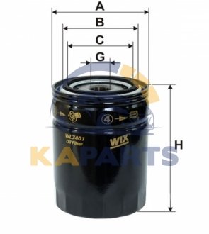 WL7401 WIX FILTERS Фильтр масляный