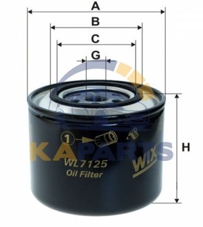 WL7125 WIX FILTERS Фільтр масляний