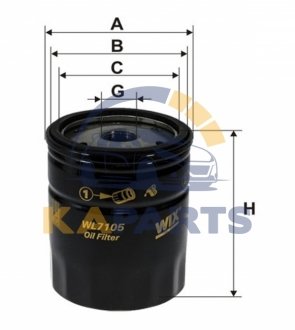 WL7105 WIX FILTERS Фільтр масляний