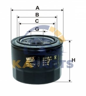 WL7174 WIX FILTERS Фільтр масляний