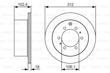 0 986 479 R57 BOSCH Тормозной диск