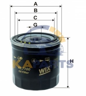 WL7100 WIX FILTERS Фильтр масляный
