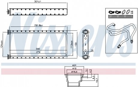 73002 NISSENS Радиатор пічки