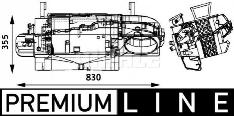 AH172000P MAHLE / KNECHT Радиатор печки, MB ATEGO