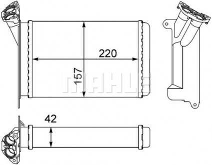 AH95000S MAHLE / KNECHT Радіатор пічки E30 1.6-2.7  82-94