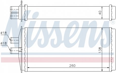 73655 NISSENS Радиатор пічки