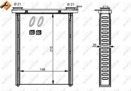 54346 NRF Радіатор опалювача салону Renault Trafic/Opel Viva