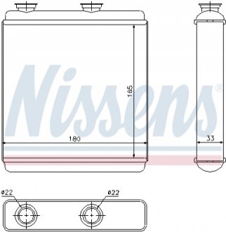 72663 NISSENS Радіатор опалювача салону