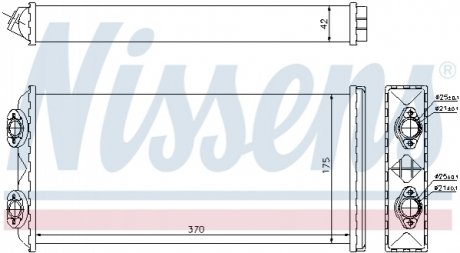 71925 NISSENS Радиатор печки MAN F 2000 (94-) 6 CYLINDER|MAN F 2000 (94-) V-10