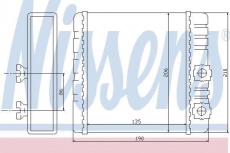70514 NISSENS Радіатор опалювача салону