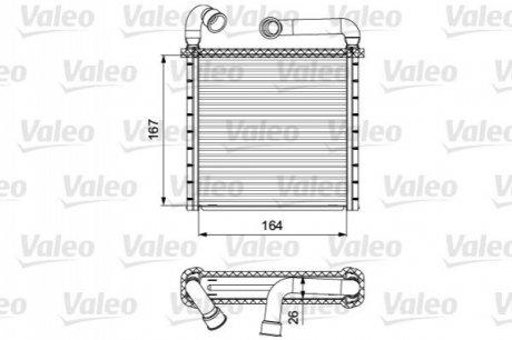 811506 Valeo Радиатор отопителя салона