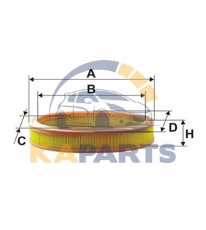 WA6005 WIX FILTERS Фильтр воздушный