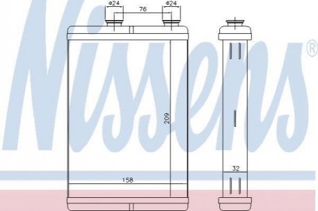 71451 NISSENS Радіатор опалювача салону