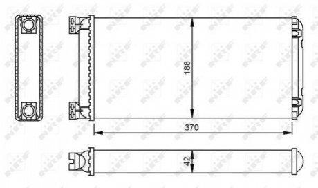 53549 NRF Радиатор печки MAN / DAF