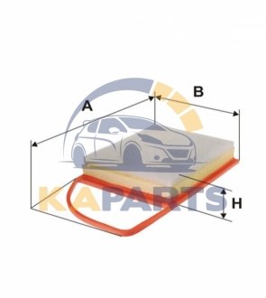 WA9663 WIX FILTERS Фильтр воздушный Citroen Berlingo III, C3 II, C3 Picasso, C4, C4 II, C4 Picasso, C5 II, DS3, DS4 (WA9663) WIX