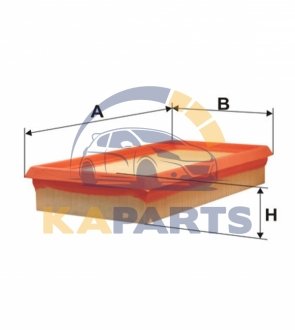 WA6703 WIX FILTERS Фильтр воздушный Dacia Solenza/Renault Clio II, Kangoo, Megane, Scenic I (FL), Scenic I (Megane Scenic) (WA6703) WIX