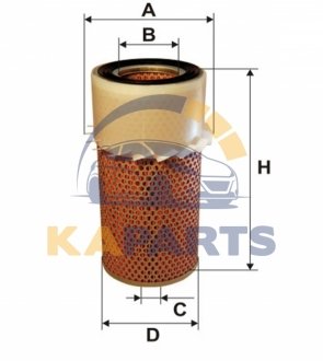 WA6104 WIX FILTERS Фильтр воздушный