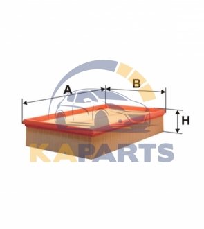 WA9448 WIX FILTERS Фильтр воздушный Volkswagen Caravelle (T5), Transporter (T5) (WA9448) WIX