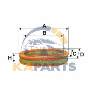 WA6008 WIX FILTERS Фильтр воздуха