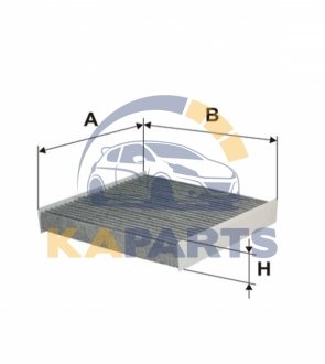 WP2111 WIX FILTERS Фильтр салона (угольный) Dacia Logan II, Sandero II, Renault Captur, Clio IV, Logan II, Sandero II (WP2111) WIX