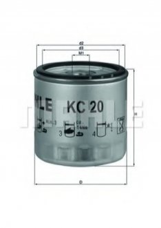 KC 20 MAHLE / KNECHT Фильтр топливный KHD