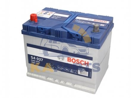 0 092 S40 270 BOSCH Акумулятор 70Ah-12v BOSCH (S4027) (261x175x220),L,EN630(Азія)