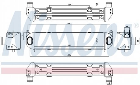 96243 NISSENS Интеркулер LAND ROVER DISCOVERY III (TAA) (04-) 2.7 V6 TDI