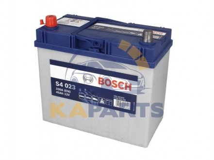 0 092 S40 230 BOSCH Акумулятор Bosch (J) S4 Silver 45Ah, EN 330, лівий"+" 238х129х227 (ДхШхВ)