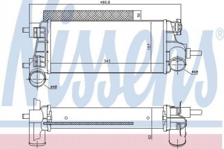 96490 NISSENS Радіатор наддуву