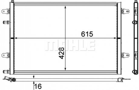 CIR10000P MAHLE / KNECHT Радіатор охолодження A6 3.0 08-11