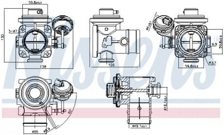 98304 NISSENS Клапан рециркуляціі ВГ (EGR)