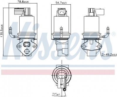 98201 NISSENS Клапан EGR