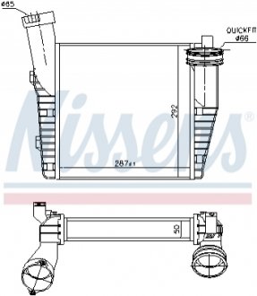 96688 NISSENS Радіатор охолодження повітря (Інтеркулер)