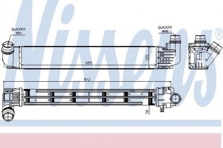 96533 NISSENS Радіатор наддуву