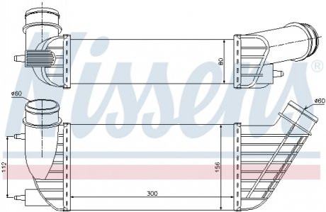 96609 NISSENS Интеркулер PT 807(02-)2.0 HDi(+)[OE 0384.J9]