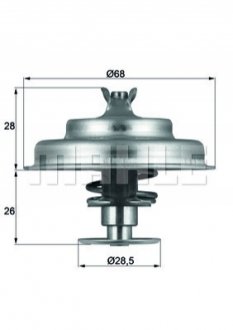 TX 75 80D MAHLE / KNECHT Термостат, охолоджуюча рідина