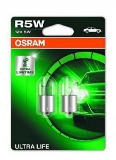 5007 ULT_02B OSRAM Лампа розжарювання R5W 12V 5W BA 15s Ultra Life (blister 2шт) (вир-во OSRAM)