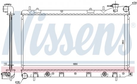 67728 NISSENS Радіатор SU FORESTER(02-)2.0 i(+)[OE 45111-SA030]