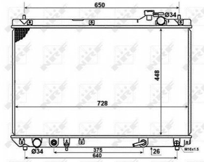 58378 NRF Радіатор системи охолодження