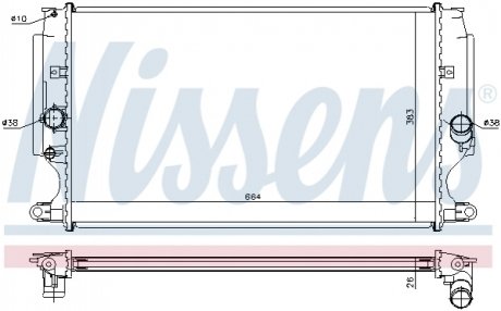 Радіатор охолодження двигуна 64693