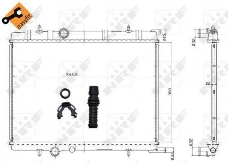 58304 NRF Радіатор